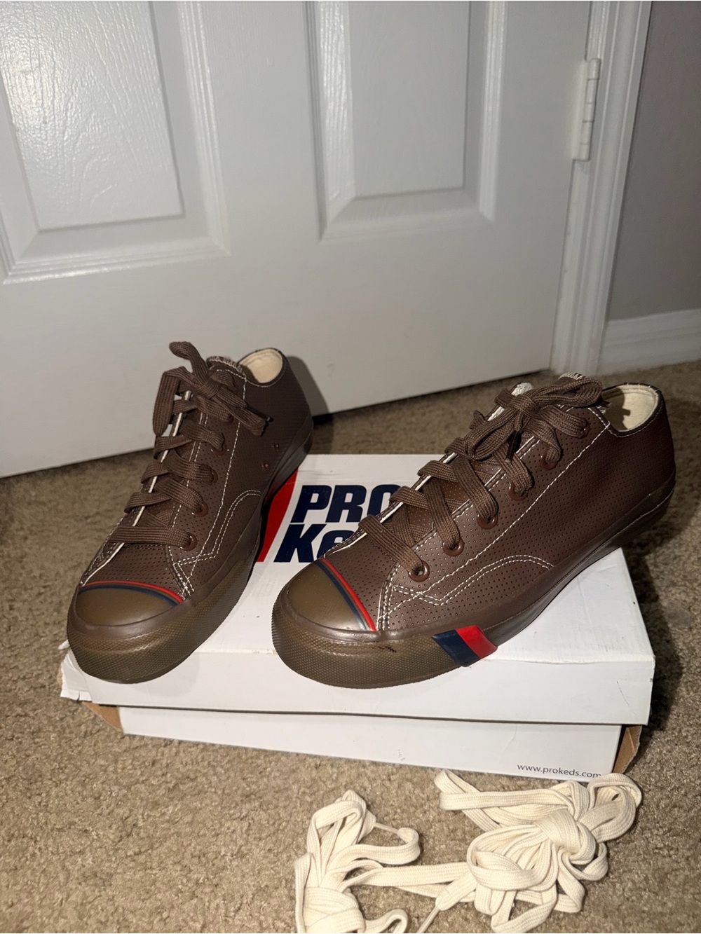 Pro-Keds 69er Lo Chocolate Leather Sneakers Men’s 8.5 Brown Retro